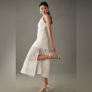 NWT Vineet Bahl Eyelet Halter Dress